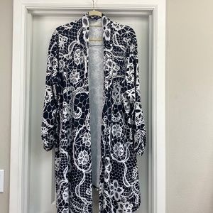 Lily by Firmiana 2XL Black & White Cardigan
